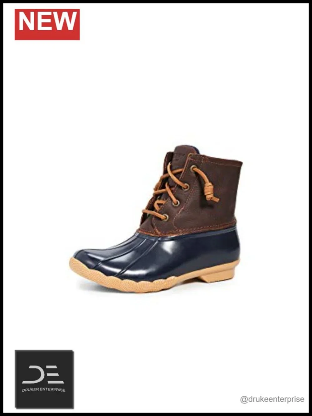 Sperry Saltwater Waterproof Rain Boot Ankle Duck Boot Leather